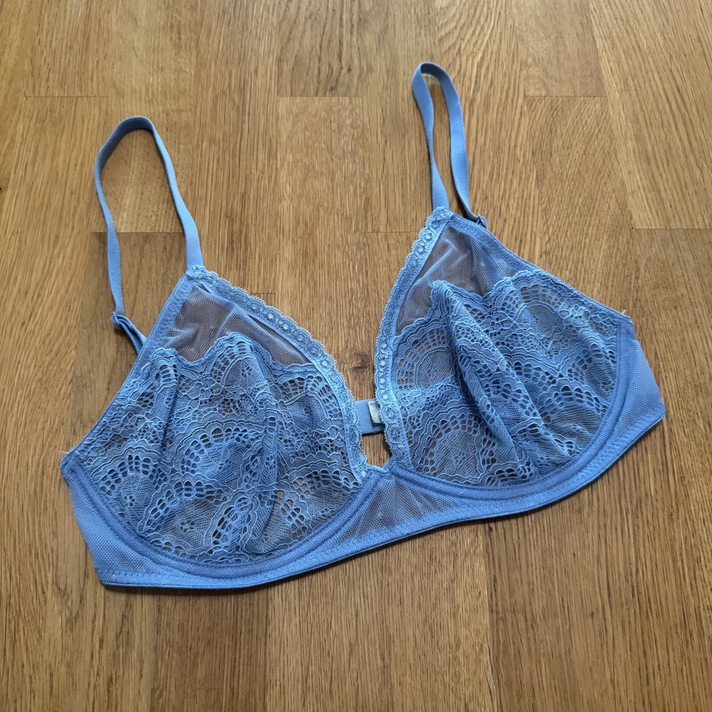 Free People Blue Lace Bra